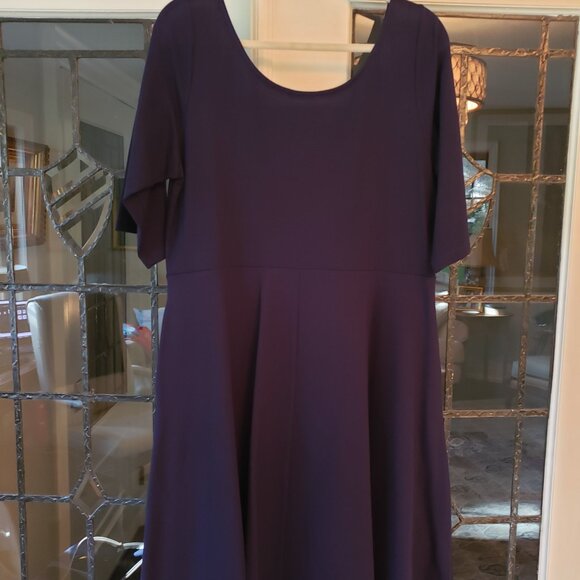 City Chic purple fit & flare Dress - Picture 4 of 8